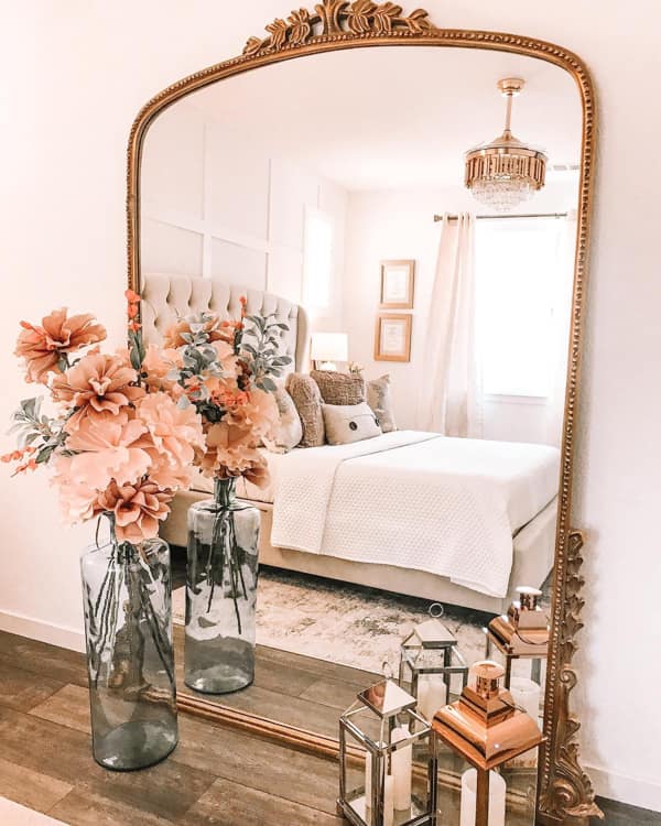 Antique Bedroom Mirror on the Dresser