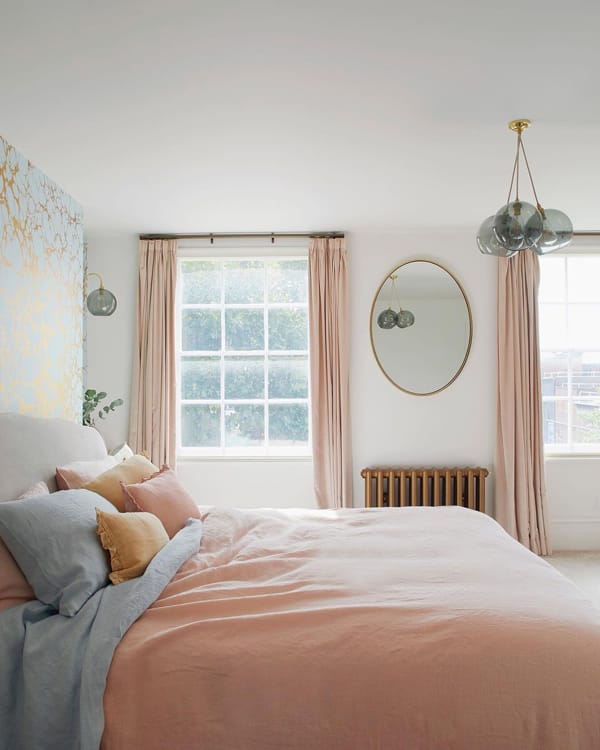 Bedroom Wall Mirror Between Two Windows